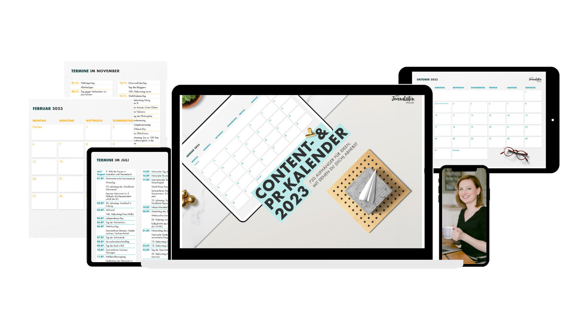 Content- und PR-Kalender 2023 von Marike Frick / Was Journalisten Wollen